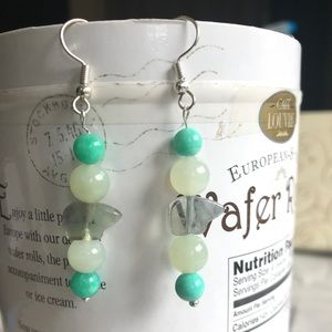 Jade Zuni Bear earrings